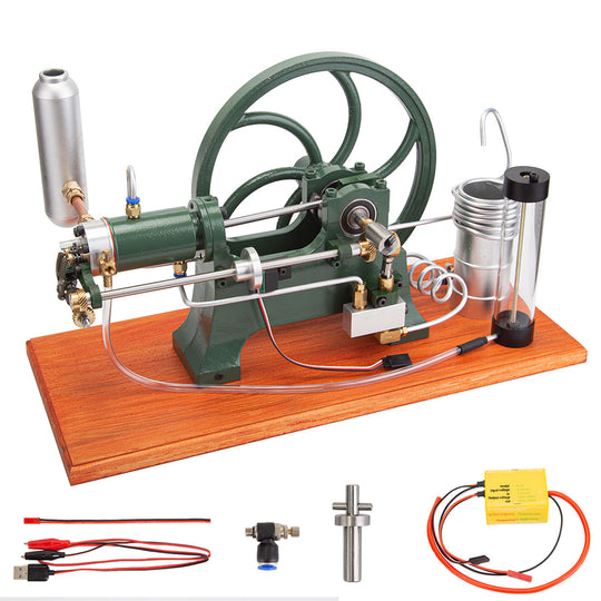 RETROL Horizontal Mill Engine Stationary Steam Engine Hot-bulb Engine Look 4-Stroke Water-cooling Gasoline Engine IC Engine Model