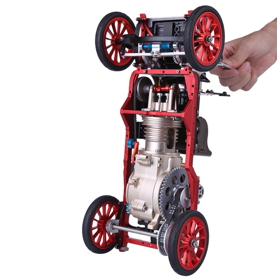 Teching Classic Car Engine Assembly Kit Mini Electric Single-cylinder Engine Metal Mechanical Model High Level Educational Collection - enginediy