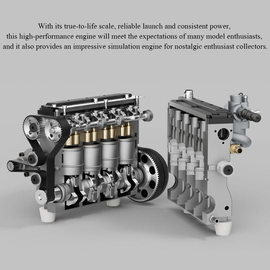 HOWIN L4 Engine 17.2cc SOHC Inline 4 Cylinder 4 Stroke Water-cooled Electric Nitro IC Engine Model