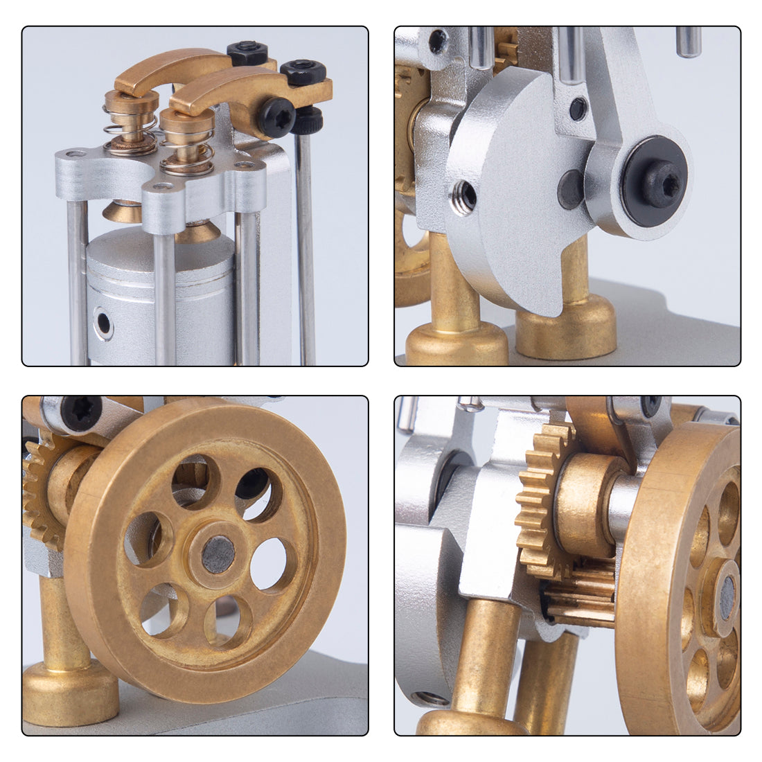 Mini Metal Mechanical 4-stroke Internal Combustion Engine Model Toy for Educational Experimental Science Demonstration