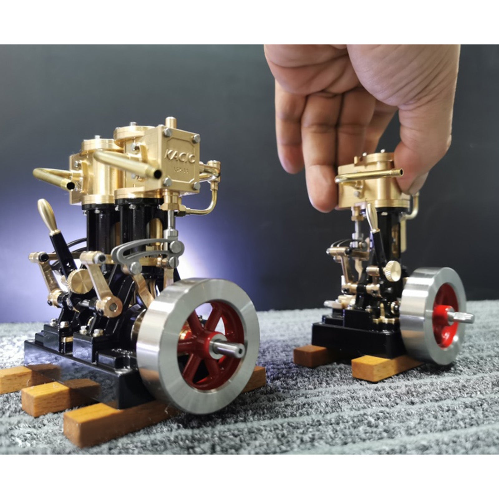 KACIO LS1-14 Single Cylinder Reciprocating Steam Engine Model for Model Ship Model Boat Above 60cm