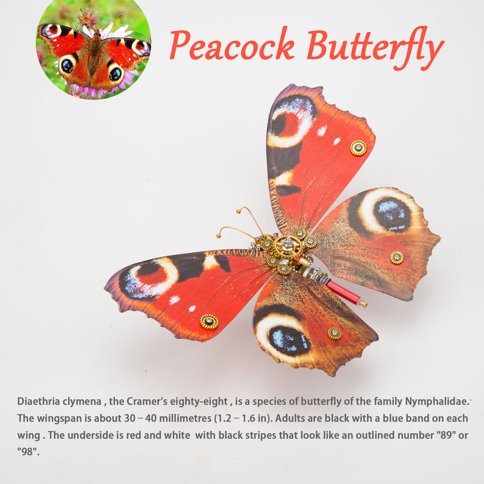 3D Metal Butterfly Model Kit, 3 In 1 Steampunk Butterfly (200PCS+/Red)–  EngineDIY