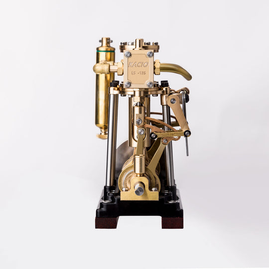 KACIO LS2-13S Vertical Steam Engine 2-cylinder Reciprocating Steam Engine with Oil Cup Reverse Rotation Steam Model Boat