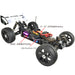 VRX RH816 1/8 Scale 4WD Brushless RTR Off-road Buggy High Speed 2.4GHz RC Car (with 60A ESC, 3650 Motor) - R0236 Yellow Blue - enginediy