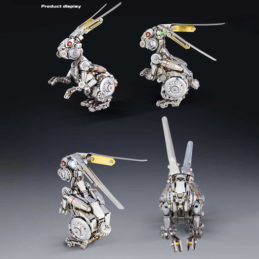 3D Puzzle DIY Model Kit Jigsaw Metal Punk Mechanical Rabbit Model Mechanical Assembly Crafts-500PCS