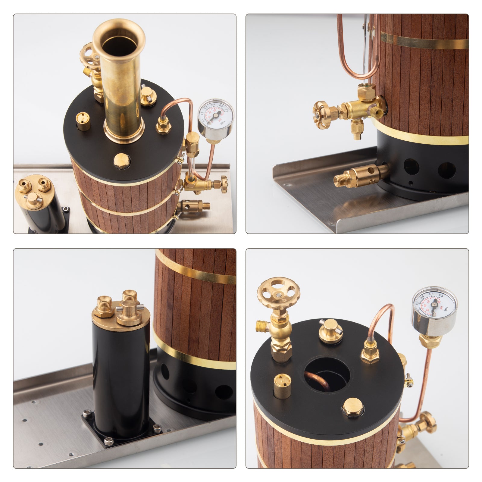 Vertical Boiler Steam Boiler Model for Steam Ship Engine Model - 230ml