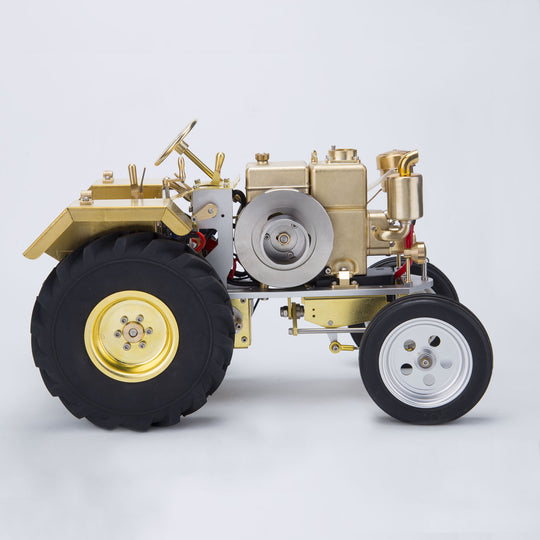 T1 Antique Roller Tractor Model with Mini Water-cooled Single-cylinder Gasoline IC Engine