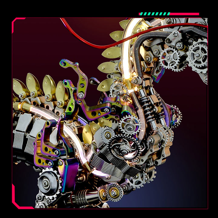 3D Metal Cyberpunk Mechanical Dragon Crafts DIY Assembly Model Kit Art Device for Kids, Teens and Adults-2030+PCS