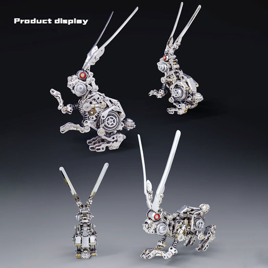 3D Puzzle DIY Model Kit Jigsaw Metal Punk Mechanical Rabbit Model Mechanical Assembly Crafts-500PCS