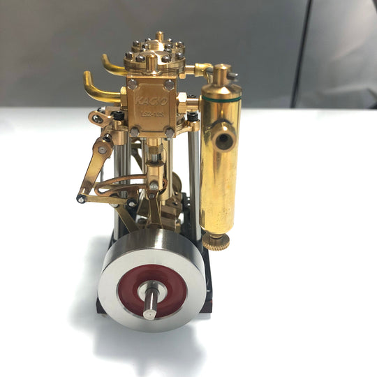 KACIO LS2-13S Vertical Steam Engine 2-cylinder Reciprocating Steam Engine with Oil Cup Reverse Rotation Steam Model Boat