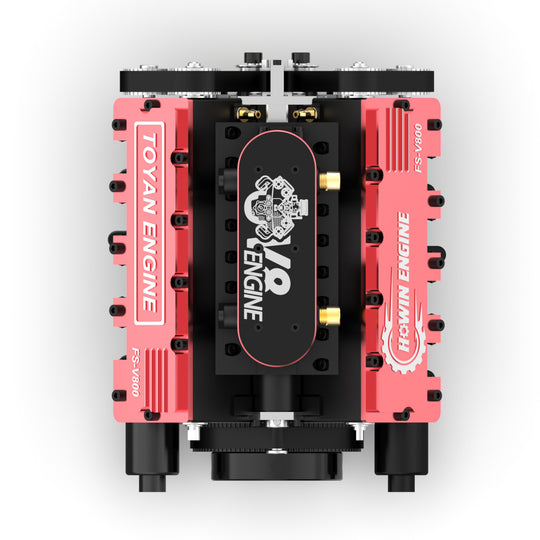 TOYAN V8 Engine FS-V800 28cc Nitro Engine - Build Your Own V8 Engine - V8 Engine Model Kit That Works