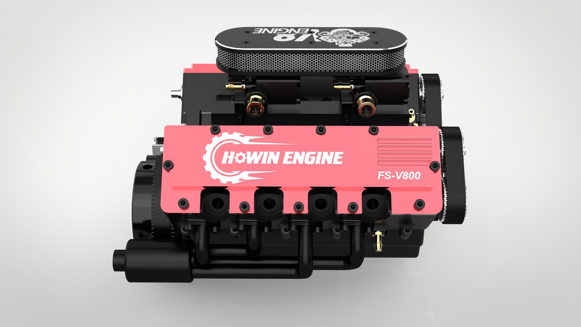 TOYAN V8 Engine FS-V800 28cc Nitro Engine - Build Your Own V8 Engine - V8 Engine Model Kit That Works